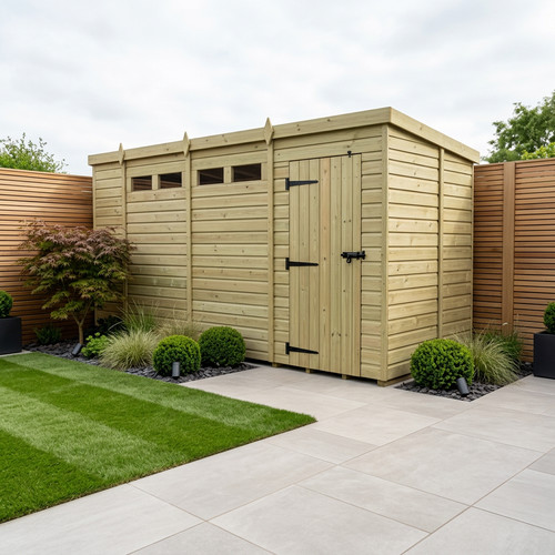 Security pent shed double - security,