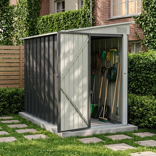 Garden shed 4x9ft wall - shed, wall‑lean