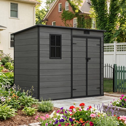 8x4ft plastic garden shed - plastic,