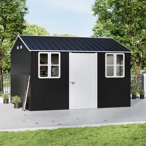 12x10ft metal garden shed - metal,