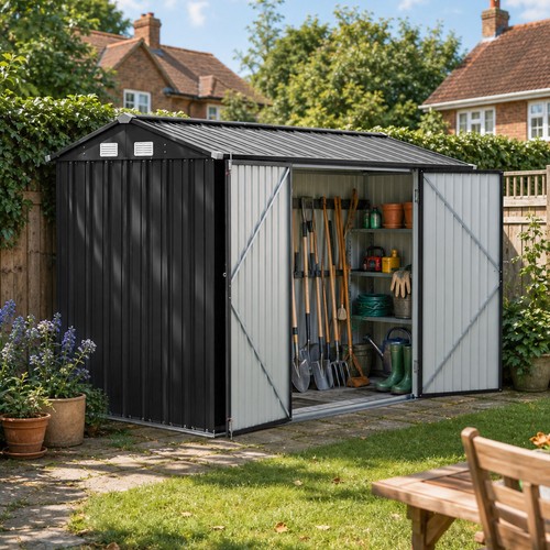 7ft outdoor metal shed - outdoor,