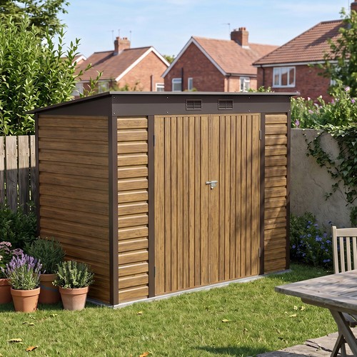 8x4ft metal garden shed - metal,