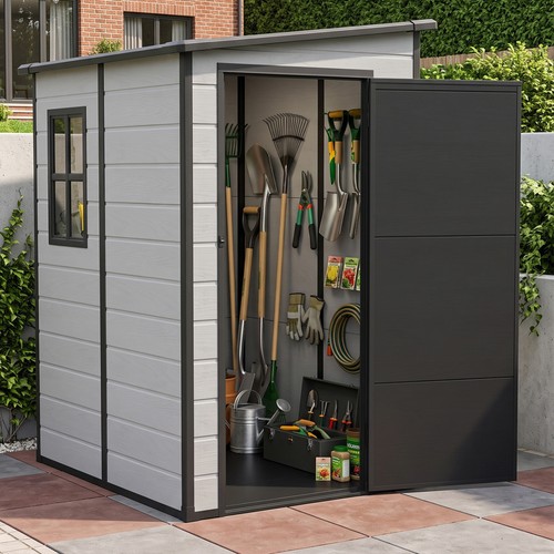 Smoky grey plastic garden - grey,