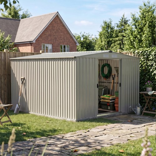8ft garden shed - x, metal
