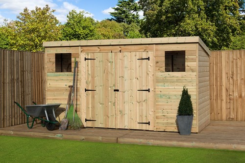 Wooden garden shed - wooden, 10x5