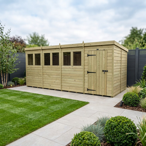 Pent shed single - x,