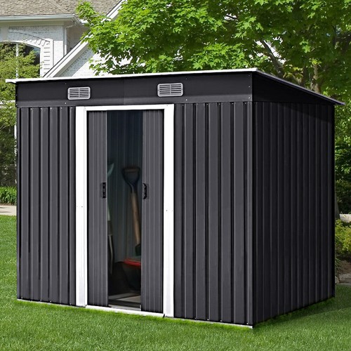 Metal garden shed - metal, roof