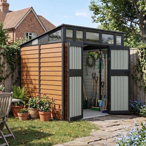 8x7ft metal shed - 8x7ft,