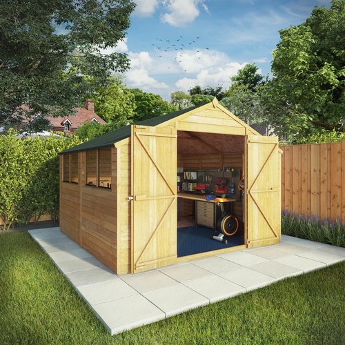 10x10 wooden garden shed apex - wooden,