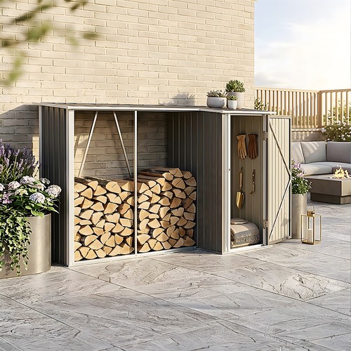 Garden shed sloped roof metal - garden,