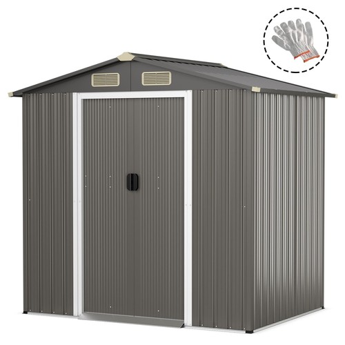 Galvanised steel shed - shed, 6x4
