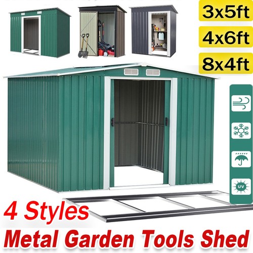 4x8ft garden shed metal pent - 4x8ft,