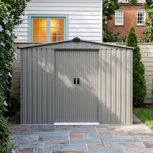 8x8ft metal garden shed apex - 8x8ft,