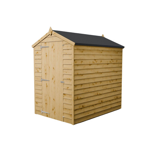6x4 wooden garden shed overlap - garden,