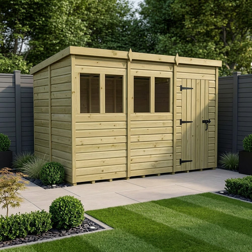 Pent shed single - shed,
