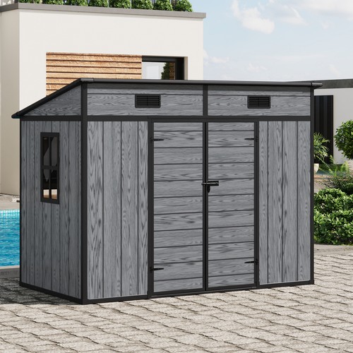 8x4ft grey plastic garden - grey,